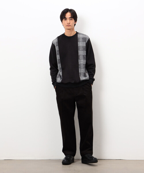 COMME CA ISM（コムサイズム）の「裏起毛 チェック プルオーバー（Tシャツ/カットソー・メンズ・チェック/ブラック・MEDIUM/LARGE）」の3枚目の写真