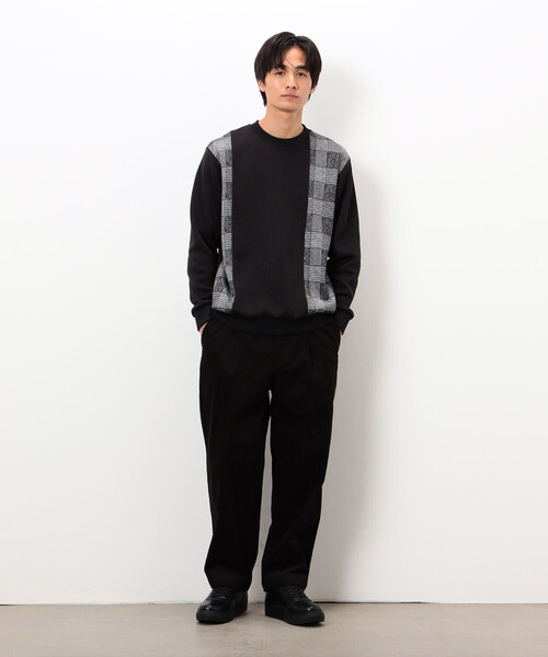 COMME CA ISM（コムサイズム）の「裏起毛 チェック プルオーバー（Tシャツ/カットソー・メンズ・チェック/ブラック・MEDIUM/LARGE）」の4枚目の写真