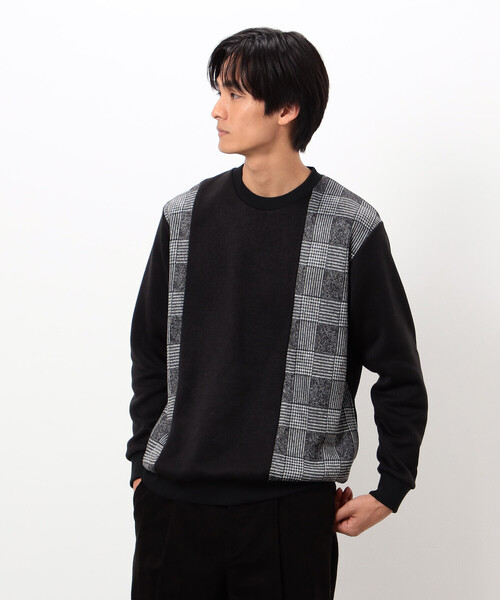 COMME CA ISM（コムサイズム）の「裏起毛 チェック プルオーバー（Tシャツ/カットソー・メンズ・チェック/ブラック・MEDIUM/LARGE）」の5枚目の写真