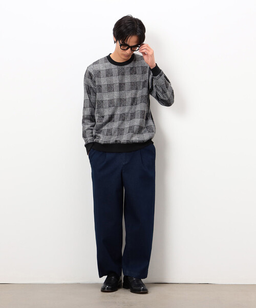 COMME CA ISM（コムサイズム）の「裏起毛 チェック プルオーバー（Tシャツ/カットソー・メンズ・チェック/ブラック・MEDIUM/LARGE）」の7枚目の写真