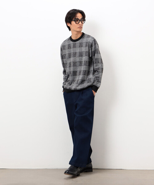 COMME CA ISM（コムサイズム）の「裏起毛 チェック プルオーバー（Tシャツ/カットソー・メンズ・チェック/ブラック・MEDIUM/LARGE）」の8枚目の写真