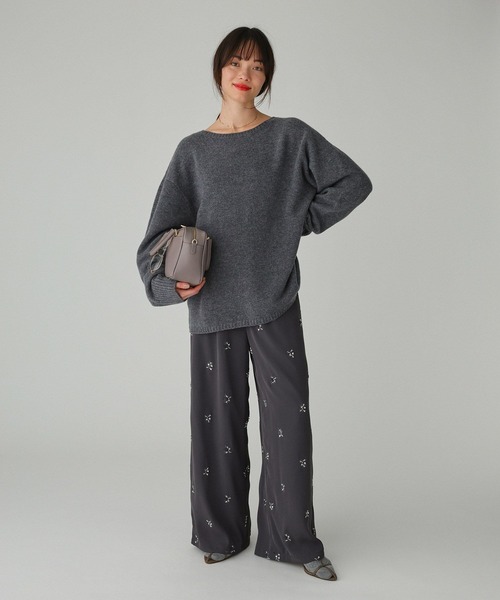 BABYLONE（バビロン）の「花刺繍イージーパンツ（その他パンツ・レディース・ブラック/チャコール・フリー）」の3枚目の写真