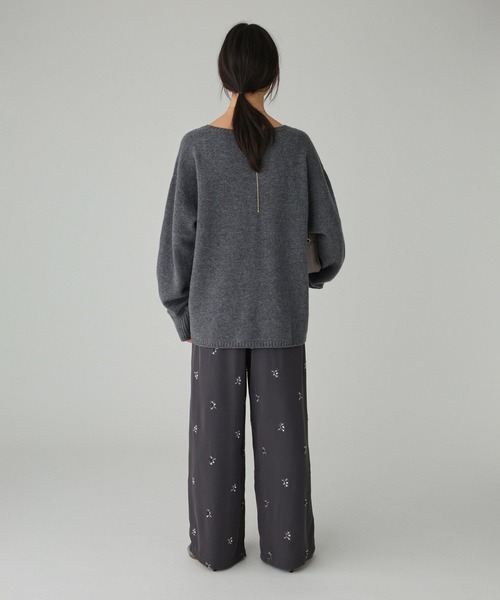 BABYLONE（バビロン）の「花刺繍イージーパンツ（その他パンツ・レディース・ブラック/チャコール・フリー）」の7枚目の写真