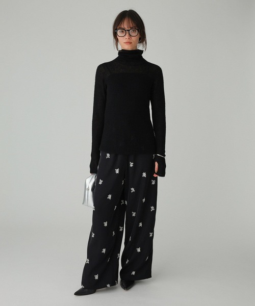 BABYLONE（バビロン）の「花刺繍イージーパンツ（その他パンツ・レディース・ブラック/チャコール・フリー）」の13枚目の写真