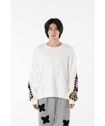 DISCOVERED | CROCHET SLEEVE SWEAT(スウェット)