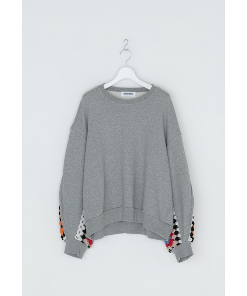DISCOVERED(ディスカバード)の「CROCHET SLEEVE SWEAT(スウェット・メンズ・ブラック/グレー/ホワイト・SMALL/LARGE)」の7枚目の写真