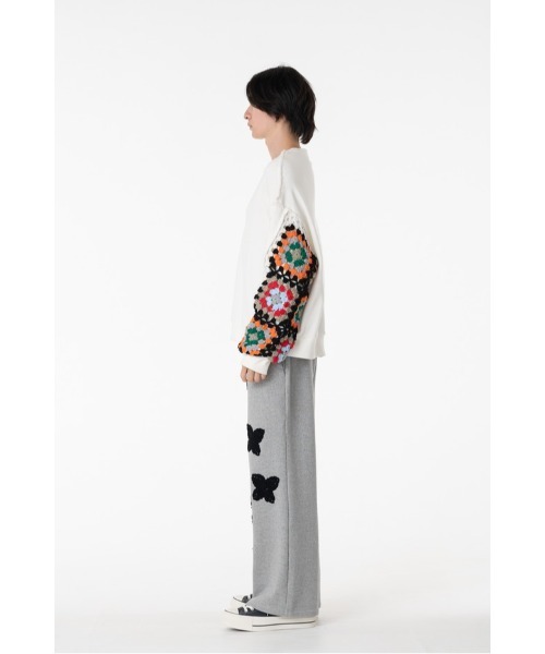 DISCOVERED(ディスカバード)の「CROCHET SLEEVE SWEAT(スウェット・メンズ・ブラック/グレー/ホワイト・SMALL/LARGE)」の20枚目の写真