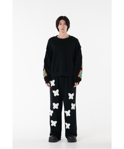 DISCOVERED(ディスカバード)の「CROCHET SLEEVE SWEAT(スウェット・メンズ・ブラック/グレー/ホワイト・SMALL/LARGE)」の17枚目の写真