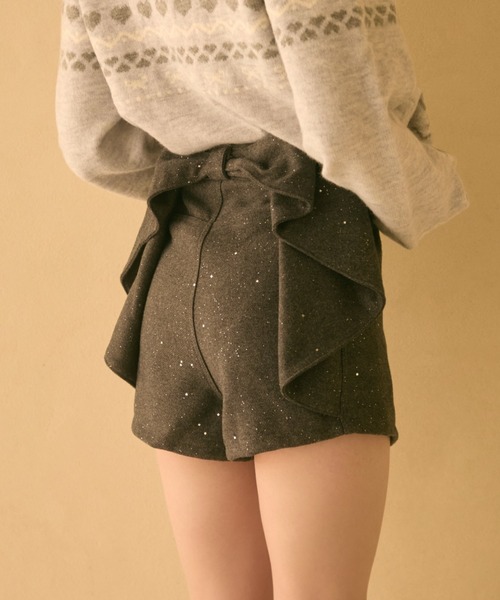 TITTY&CO.（ティティーアンドコー）の「バックリボンラメショートパンツ（その他パンツ・レディース・グレー/ブラック・MEDIUM/SMALL）」の21枚目の写真