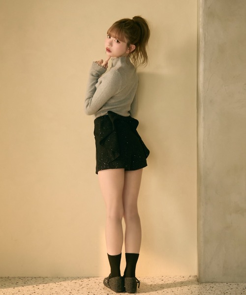 d.i.a. サイドリング/ラメ/ショートパンツ d.i.a. ショートパンツ ブラック ラメ ギャル服♡d.i.a. サイドリング