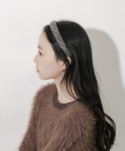 SMELLY（スメリー）の「グレンチェックカチューシャ（カチューシャ・レディース・グレー・-）」の3枚目の写真