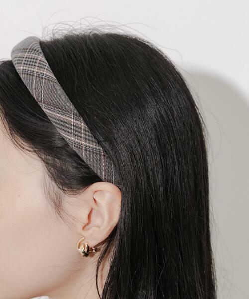 SMELLY（スメリー）の「グレンチェックカチューシャ（カチューシャ・レディース・グレー・-）」の4枚目の写真