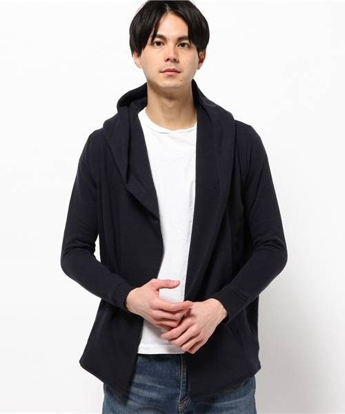 OUTLET(アウトレット)の「【CIAOPANIC TYPY】ウール裏毛フードカーディガン(カーディガン/ボレロ・メンズ・ネイビー/グレー・MEDIUM/LARGE)」の2枚目の写真