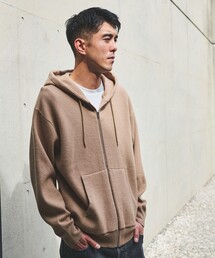 green label relaxing（グリーンレーベルリラクシング）の「ウールミックス ジップ パーカー フーディ（カーディガン/ボレロ・メンズ）」