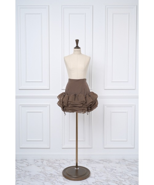 MISTREASS(ミストレアス)の「Romantic Sheer Frill Skirt(スカート・レディース・ブラウン/アイボリー/ブラック・FREE)」の13枚目の写真