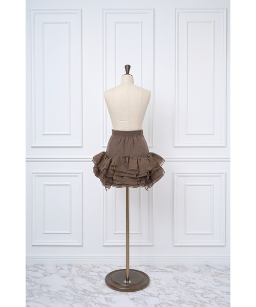 MISTREASS(ミストレアス)の「Romantic Sheer Frill Skirt(スカート・レディース・ブラウン/アイボリー/ブラック・FREE)」の15枚目の写真