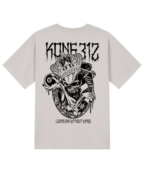 KAN6312(カン6312)の「KTC0097 キングスカル 半袖Tシャツ - ベージュ(Tシャツ/カットソー・メンズ・その他・LARGE/MEDIUM/SMALL/X-LARGE)」の1枚目の写真