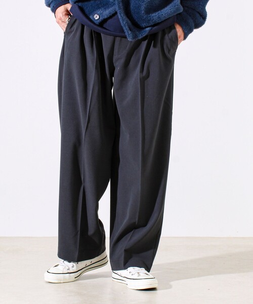 GLOSTER（グロスター）の「【セットアップ対応】ウールライクワイドパンツ（その他パンツ・メンズ・ブラウン/ブラック/チャコールグレー・S/M/L）」の5枚目の写真