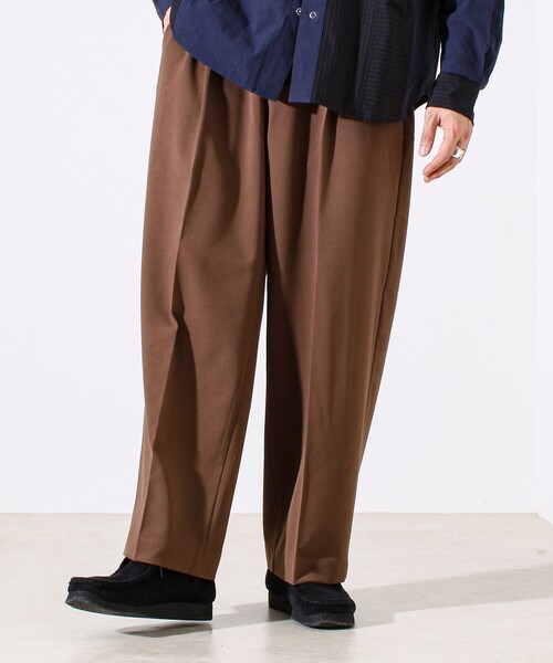 GLOSTER（グロスター）の「【セットアップ対応】ウールライクワイドパンツ（その他パンツ・メンズ・ブラウン/ブラック/チャコールグレー・S/M/L）」の15枚目の写真
