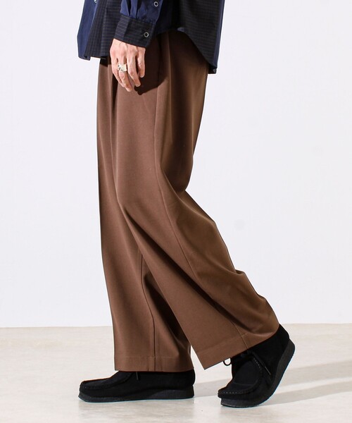 GLOSTER（グロスター）の「【セットアップ対応】ウールライクワイドパンツ（その他パンツ・メンズ・ブラウン/ブラック/チャコールグレー・S/M/L）」の16枚目の写真