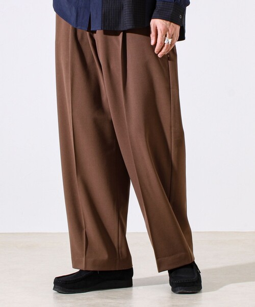 GLOSTER（グロスター）の「【セットアップ対応】ウールライクワイドパンツ（その他パンツ・メンズ・ブラウン/ブラック/チャコールグレー・S/M/L）」の20枚目の写真