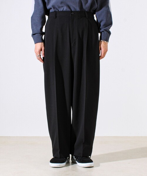 GLOSTER（グロスター）の「【セットアップ対応】ウールライクワイドパンツ（その他パンツ・メンズ・ブラウン/ブラック/チャコールグレー・S/M/L）」の7枚目の写真