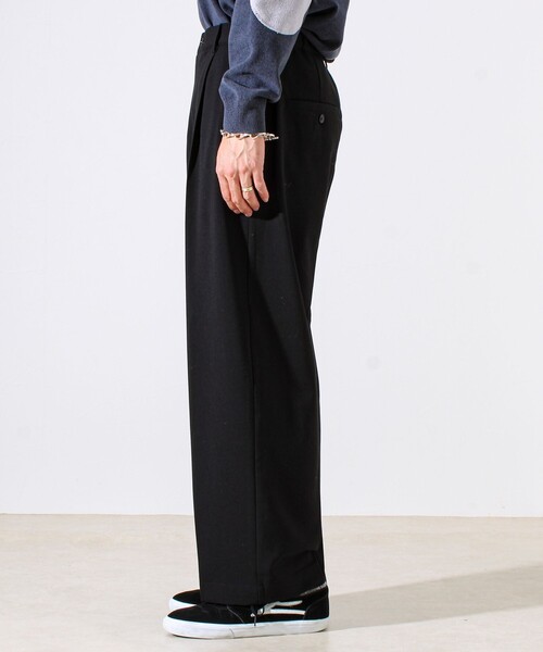GLOSTER（グロスター）の「【セットアップ対応】ウールライクワイドパンツ（その他パンツ・メンズ・ブラウン/ブラック/チャコールグレー・S/M/L）」の8枚目の写真