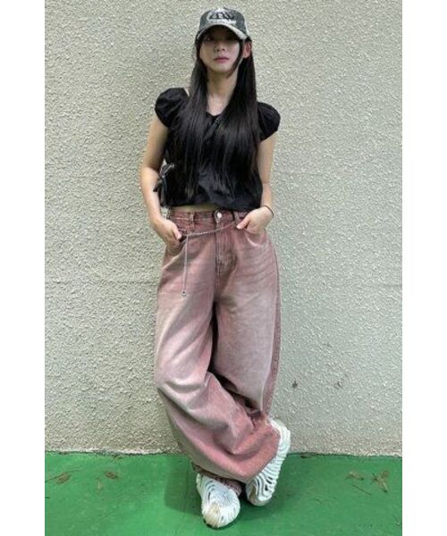 NOT4NERD(ノットフォーナード)の「Extra Wide Balloon Pants - Pink(デニムパンツ・レディース・その他・LARGE/MEDIUM/X-LARGE/SMALL)」の14枚目の写真