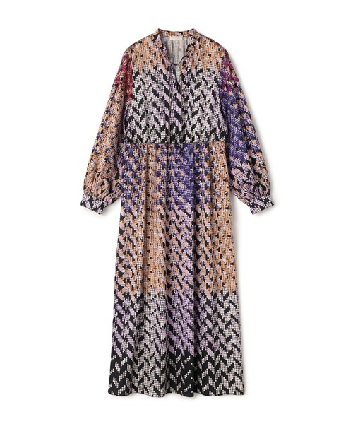 セール】プリズムプリント ウエストギャザーワンピース（ワンピース