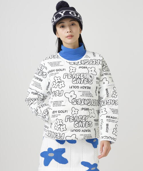 PEARLY GATES(パーリーゲイツ)の「【PEARLY GATES】NyストレッチBIGリップストップ中綿2WAYスニードジャック <ロゴ×花柄>(その他トップス・レディース・ホワイト系その他・SMALL/MEDIUM/LARGE)」の14枚目の写真
