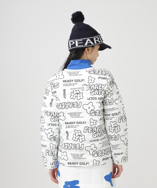 PEARLY GATES(パーリーゲイツ)の「【PEARLY GATES】NyストレッチBIGリップストップ中綿2WAYスニードジャック <ロゴ×花柄>(その他トップス・レディース・ホワイト系その他・SMALL/MEDIUM/LARGE)」の2枚目の写真