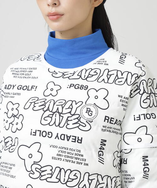 PEARLY GATES(パーリーゲイツ)の「【PEARLY GATES】NyストレッチBIGリップストップ中綿2WAYスニードジャック <ロゴ×花柄>(その他トップス・レディース・ホワイト系その他・SMALL/MEDIUM/LARGE)」の4枚目の写真