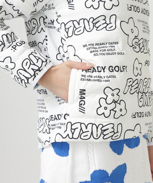 PEARLY GATES(パーリーゲイツ)の「【PEARLY GATES】NyストレッチBIGリップストップ中綿2WAYスニードジャック <ロゴ×花柄>(その他トップス・レディース・ホワイト系その他・SMALL/MEDIUM/LARGE)」の6枚目の写真
