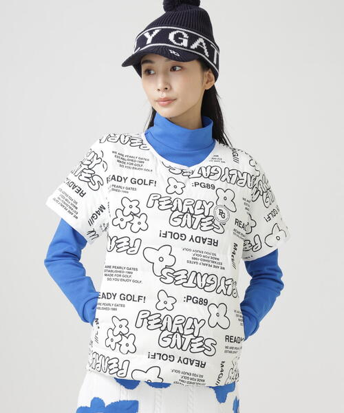PEARLY GATES(パーリーゲイツ)の「【PEARLY GATES】NyストレッチBIGリップストップ中綿2WAYスニードジャック <ロゴ×花柄>(その他トップス・レディース・ホワイト系その他・SMALL/MEDIUM/LARGE)」の8枚目の写真