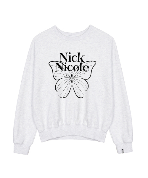 NICK&NICOLE(ニックアンドニコール)の「BUTTERFLY SIGNATURE SWEATSHIRT_MELANGE BLACK(スウェット・レディース・その他・FREE)」の4枚目の写真