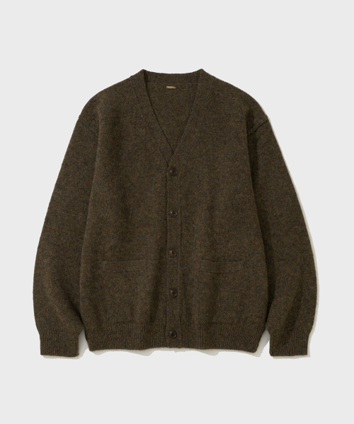SHIRTER(シャーター)の「SHAGGY DOG REVERSE SEAM CARDIGAN (BROWN)(カーディガン/ボレロ・メンズ・その他・SMALL/MEDIUM/LARGE)」の1枚目の写真