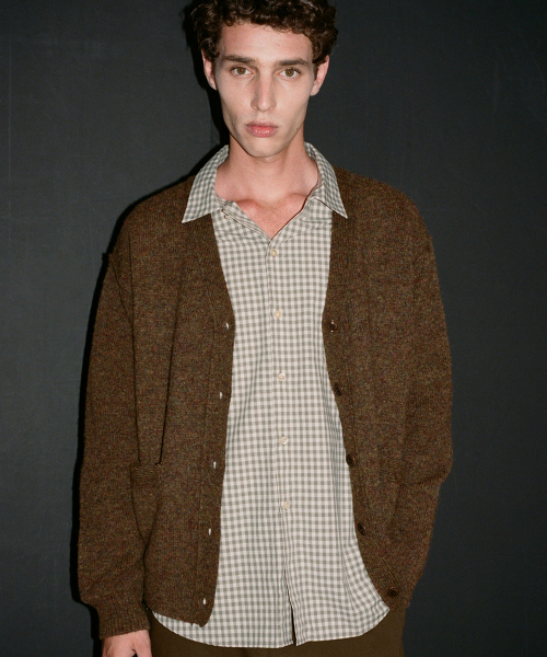 SHIRTER(シャーター)の「SHAGGY DOG REVERSE SEAM CARDIGAN (BROWN)(カーディガン/ボレロ・メンズ・その他・SMALL/MEDIUM/LARGE)」の7枚目の写真