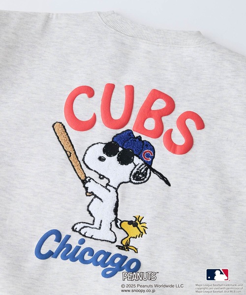 PEANUTS（ピーナッツ）の「【PEANUTS×MLB】オリジナルデザイン KIDS裏起毛トレーナー キッズサイズ ヤンキース ドジャース カブス キャラクター（スウェット・キッズ・ブルー系その他/グレー系その他2/ベージュ系その他2/グレー系その他/ブラック系その他3/ベージュ系その他3・150cm/130cm/140cm/160cm）」の18枚目の写真