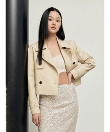 SAGE（セージ）の「トレンチハーフコート - ベージュ（トレンチコート）」