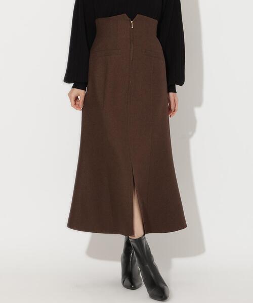 AND COUTURE（アンドクチュール）の「フロントZIPマーメイドスカート（スカート・レディース・ブラック/ブラウン/ベージュ・MEDIUM/SMALL）」の11枚目の写真