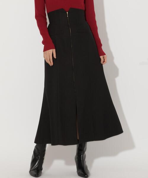 AND COUTURE（アンドクチュール）の「フロントZIPマーメイドスカート（スカート・レディース・ブラック/ブラウン/ベージュ・MEDIUM/SMALL）」の5枚目の写真