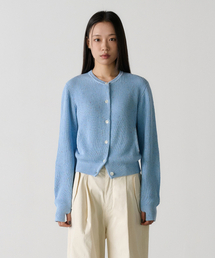 NOUN（ノウン）の「nep yarn crewneck cardigan (sky blue)（カーディガン/ボレロ）」