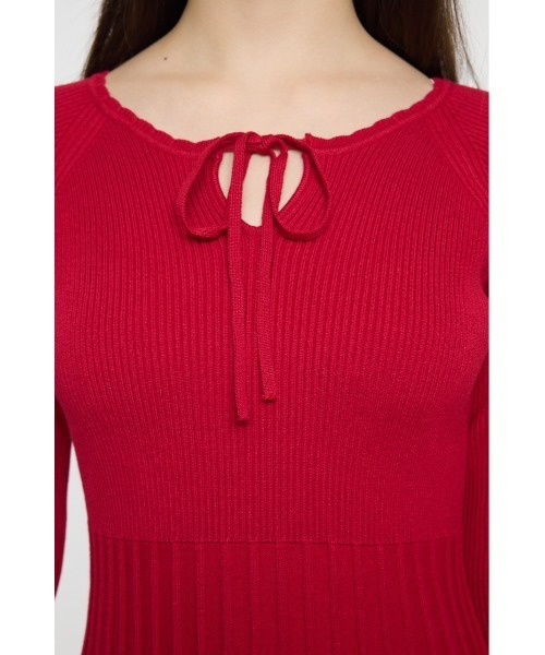 MOUSSY（マウジー）の「PICO RIBBON ミニドレス（ワンピース・レディース・ネイビー/レッド/ブラック・2/1）」の14枚目の写真