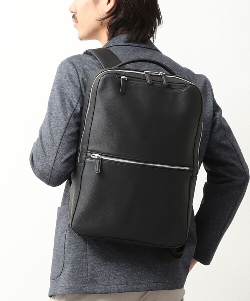 NOLLEY'S LIGHT(ノーリーズライト)の「《ビジカジ対応》 LEATHER BACKPACK(バックパック/リュック・メンズ・ブラック・FREE)」の1枚目の写真