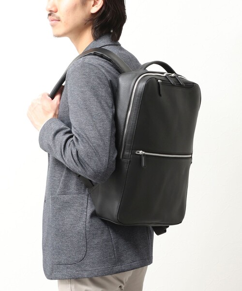 NOLLEY'S LIGHT(ノーリーズライト)の「《ビジカジ対応》 LEATHER BACKPACK(バックパック/リュック・メンズ・ブラック・FREE)」の2枚目の写真