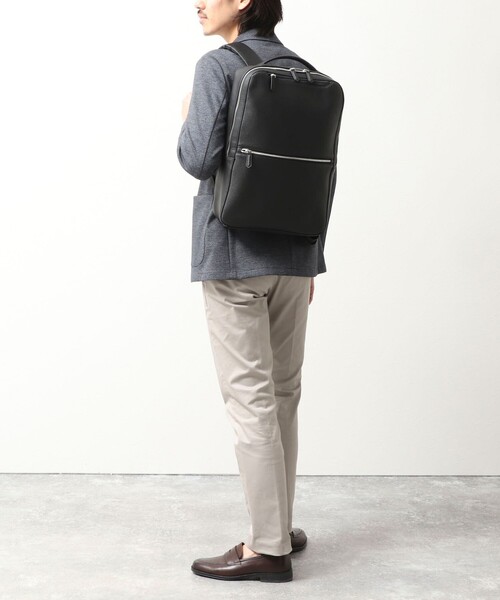 NOLLEY'S LIGHT(ノーリーズライト)の「《ビジカジ対応》 LEATHER BACKPACK(バックパック/リュック・メンズ・ブラック・FREE)」の4枚目の写真
