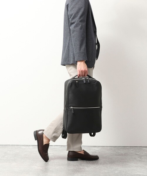 NOLLEY'S LIGHT(ノーリーズライト)の「《ビジカジ対応》 LEATHER BACKPACK(バックパック/リュック・メンズ・ブラック・FREE)」の6枚目の写真