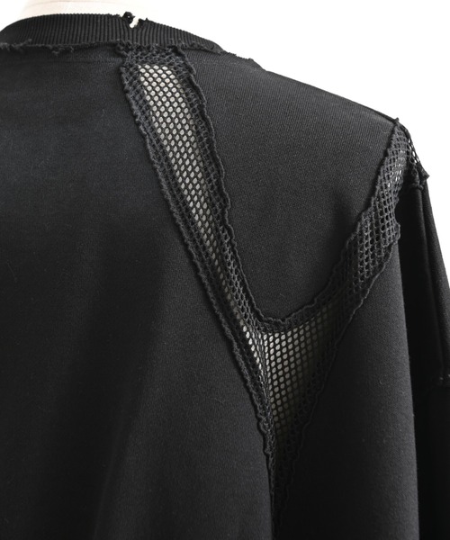 REFLEM(レフレム)の「『REFLEM/レフレム』メッシュ切替プルオーバースウェット(スウェット・レディース・ブラック/グレー・FREE)」の6枚目の写真