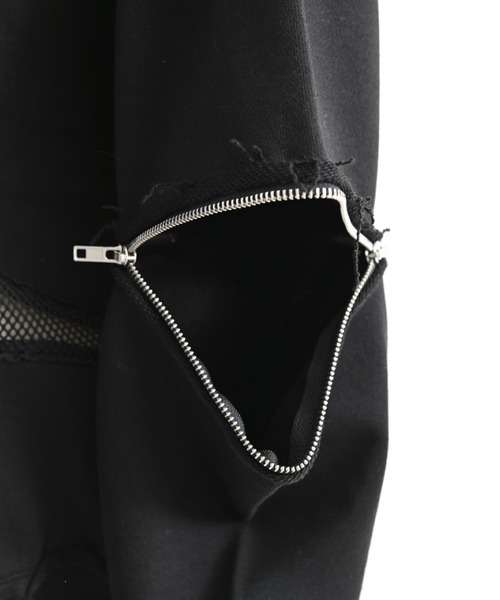 REFLEM(レフレム)の「『REFLEM/レフレム』メッシュ切替プルオーバースウェット(スウェット・レディース・ブラック/グレー・FREE)」の8枚目の写真