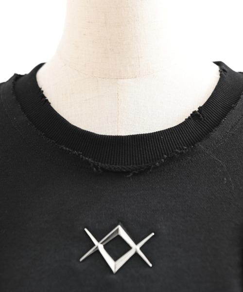 REFLEM(レフレム)の「『REFLEM/レフレム』メッシュ切替プルオーバースウェット(スウェット・レディース・ブラック/グレー・FREE)」の5枚目の写真